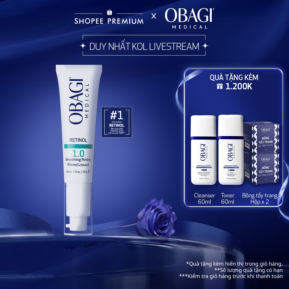 [Hannah x Obagi] [PHIÊN BẢN MỚI] Kem Chống Lão Hóa & Tái Tạo Da Obagi Retinol 1.0 28g