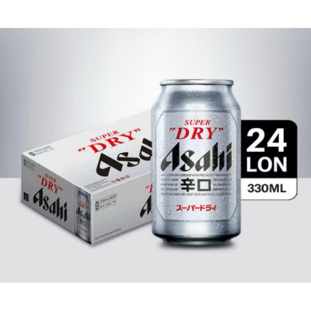 [ Sẵn - Hỏa tốc ] Bia Asahi Super Dry 330ml – Bia Nhật Bản Thượng Hạng, Vị Khô Thanh Mát, Chính Hãng