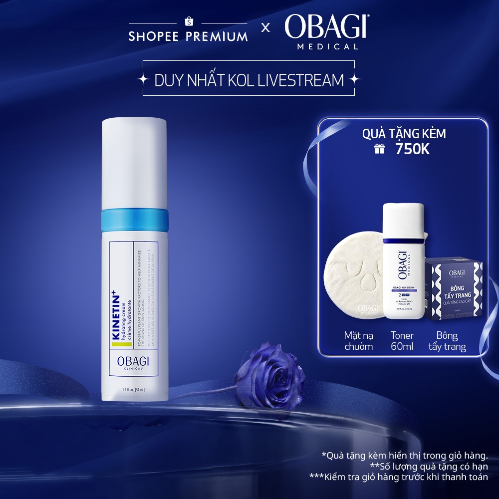[Obagi x Hannah Olala] Kem dưỡng phục hồi làm dịu da Obagi Clinical Kinetin+ Hydrating Cream 50ml