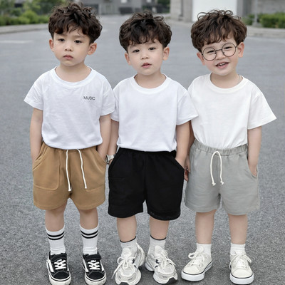 Quần short thun Beemo vải cotton cho bé trai mặc đi chơi, đi học từ 9-24kg