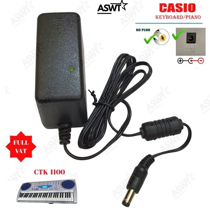 Bộ Sạc nguồn đàn organ Casio CTK 1100 hàng xịn, adapter đàn Casio