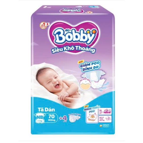 [COMBO 4] Tả Dán Bobby NewBorn 70 Miếng