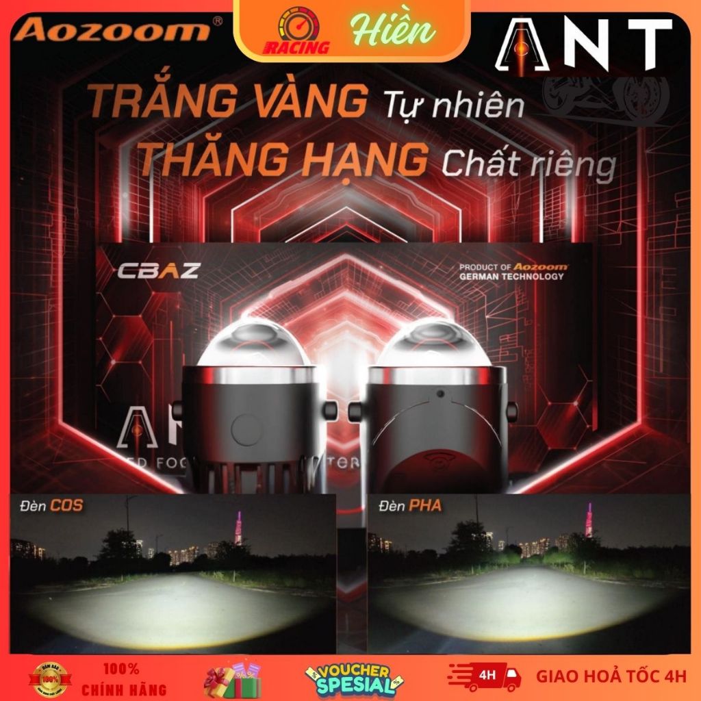 Đèn Bi Gầm Aozoom ANT Fog Light 2.0 Inch Bi Gầm Nhiệt Màu Linh Hoạt Đa Dạng Thời Tiết