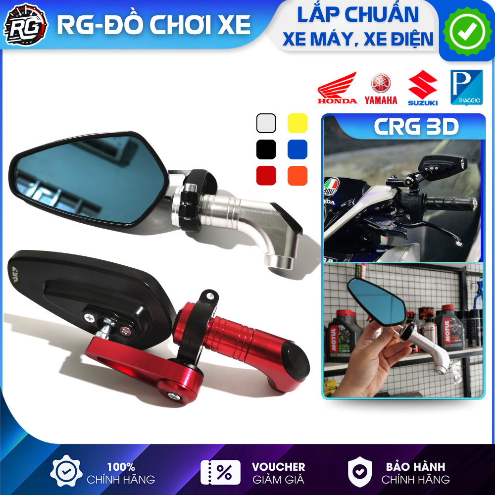Kính Gù CRG Lắp Chân Kính Xe Máy - Gương Chiếu Hậu Xe Máy Vario/ Vespa/ Vision/ SH/ AB,...