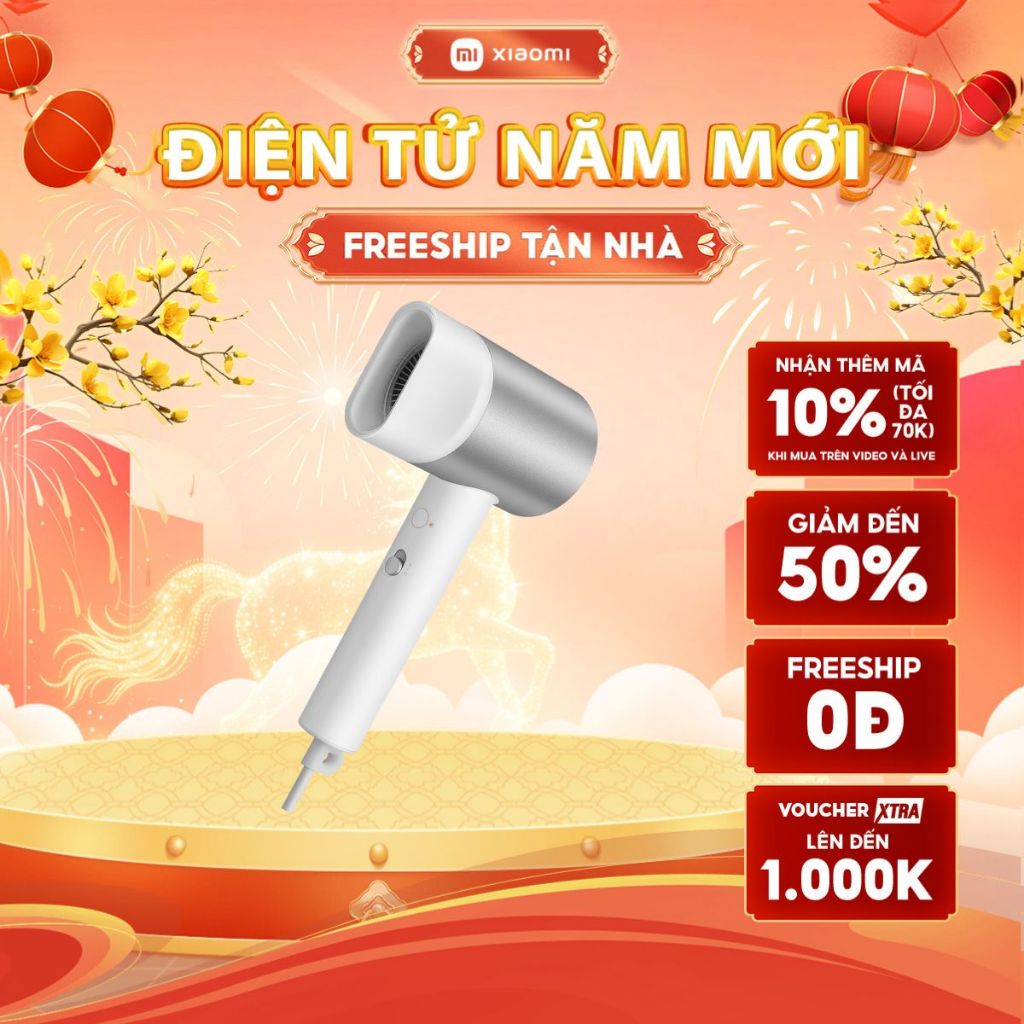 Máy Sấy Tóc Truyền Độ Ẩm Xiaomi Water Ionic Hair Dryer H500｜Liệu pháp tạo ion nước kép｜Luồng khí cực