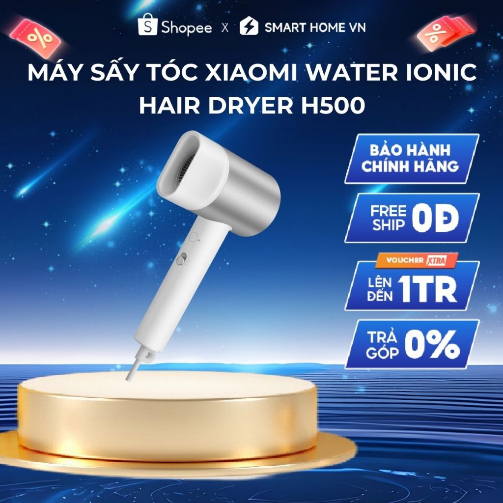 Máy Sấy Tóc Ion Nước Xiaomi Water Ionic Hair Dryer H500｜Liệu pháp tạo ion nước kép｜Luồng khí cực cao