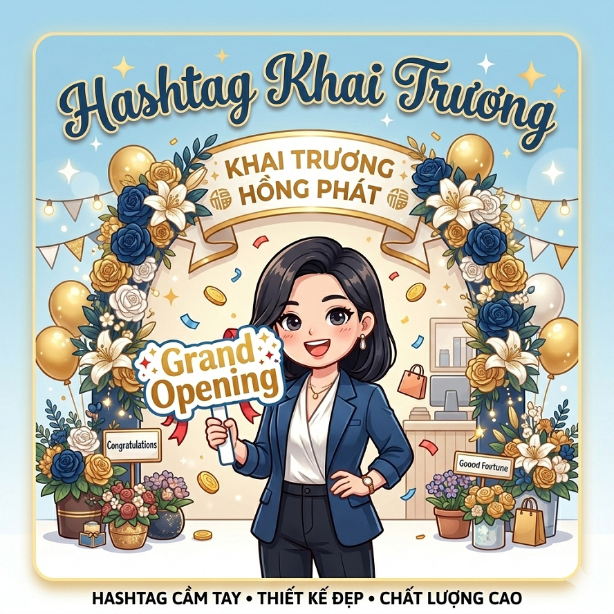 Hashtag Khai Trương, Grand Opening.