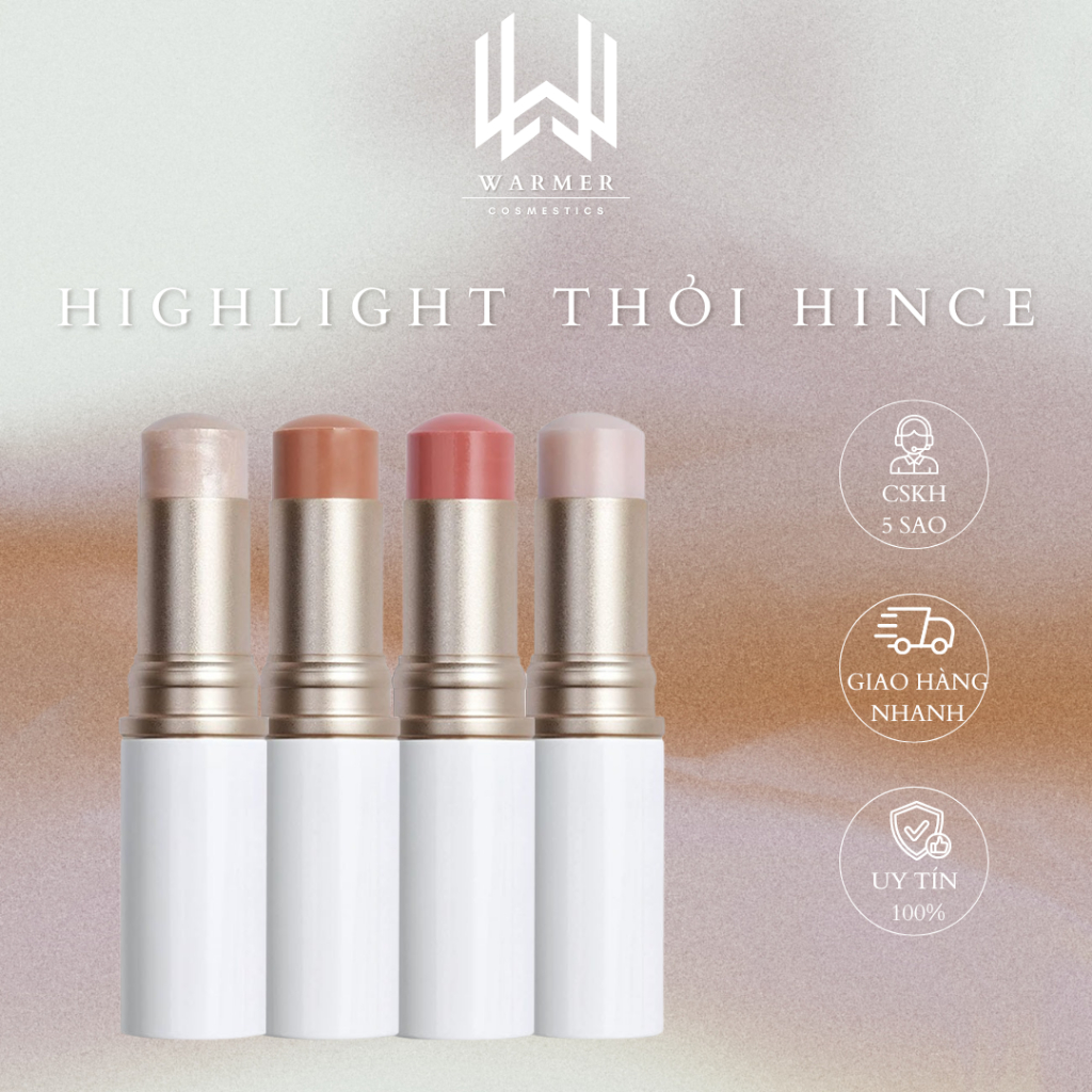 Nhũ Bắt Sáng Dạng Thỏi Hince True Dimension Radiance Balm 5g Highlight Hince - Warmer.Cosmetics Warm