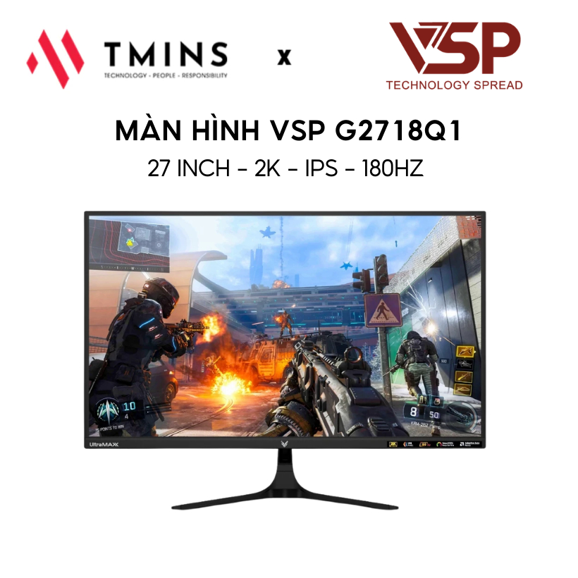Màn Hình Gaming VSP G2718Q1 (27inch - 2K - IPS - 180Hz - 1Ms) - Hàng chính hãng.