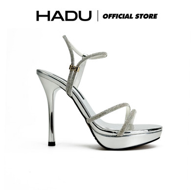 Giày Sandal Cao Gót 12P Dây Đính Đá XAVIER Đúp Trước 3P HADU M1217 Chất Liệu Cao Cấp BH 12T