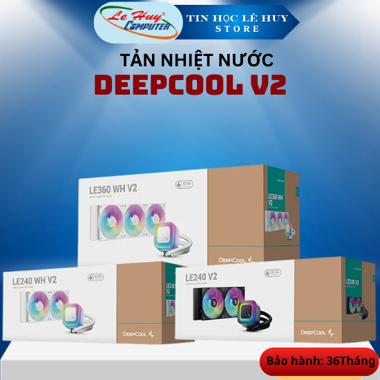 Tản Nhiệt Nước CPU DEEPCOOL LE360 WH V2/ LE240 WH V2/ LE240 V2 - Hàng Chính Hãng