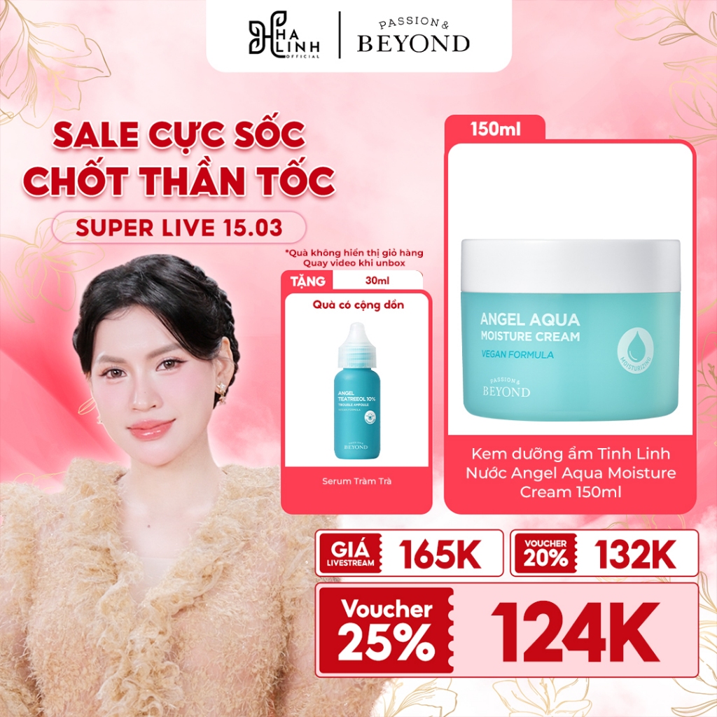[VHL x Beyond]Kem dưỡng ẩm Tinh Linh Nước Beyond 150ml GWP Serum tràm trà 30ml