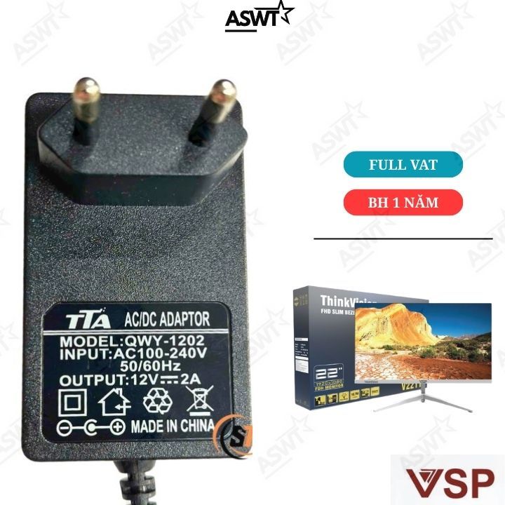Cục nguồn màn hình VSP IP2507s V2407S 12V , Adapter nguồn màn hình VSP 24inch - FULL VÁT