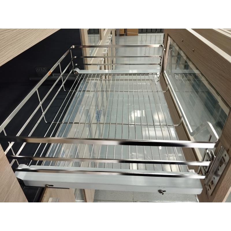 Giá đựng xoong nồi, bát dĩa dẹt đa năng, gắn cánh âm tủ Eurogold EPD7280VX - Tổng kho bếp Lê Gia