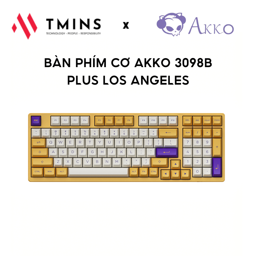 Bàn phím cơ AKKO 3098B Plus Los Angeles - Hàng chính hãng
