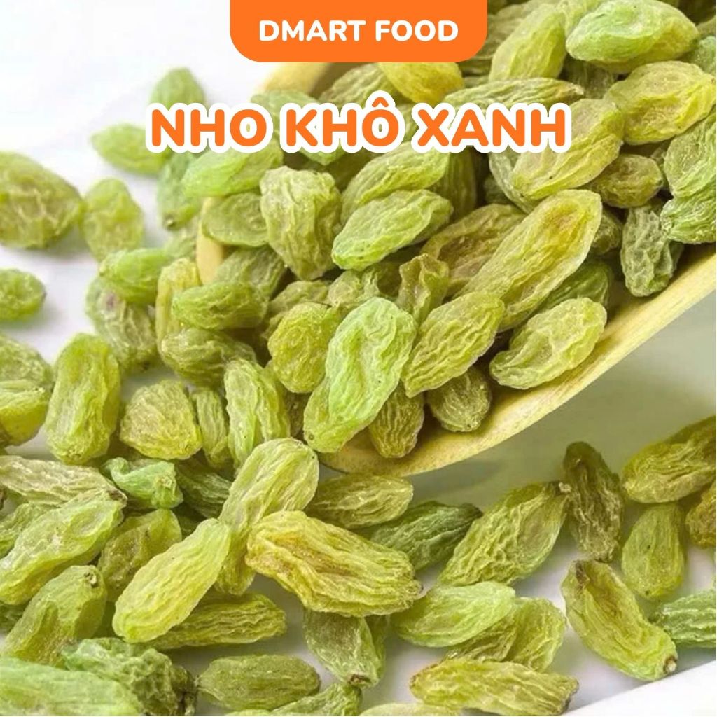 Nho Khô Xanh Nho Khô Sấy Dẻo Không Đường Chua Ngọt Tự Nhiên Nho Khô Sấy loại 1