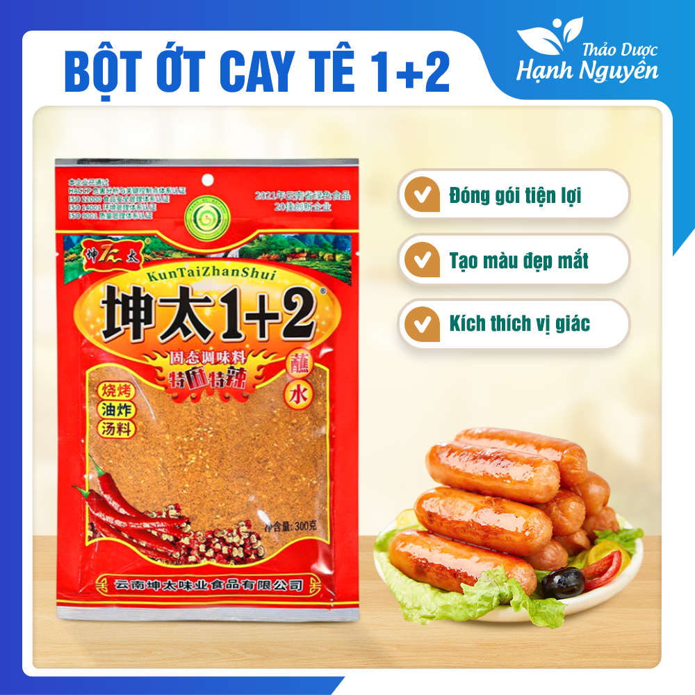 Bột ớt cay tê 1+2, ớt bột Trung Quốc, bột ớt chấm lạp xưởng, ướp đồ nướng, rắc thịt cay thơm