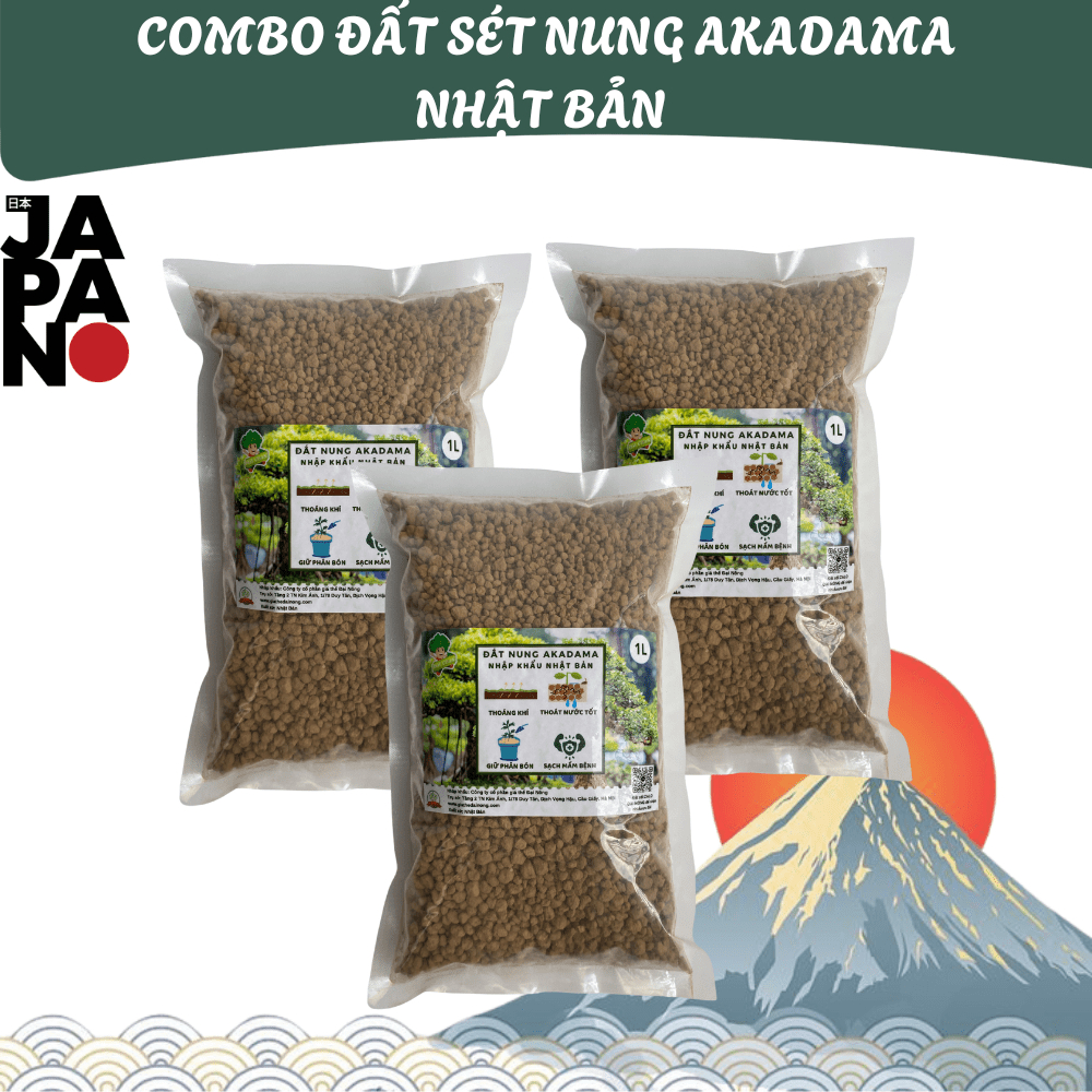 Đất nung Akadama- Đất sạch trồng Bonsai, cây cảnh, hoa cảnh, cây trồng chậu chuẩn Nhật Bản- Túi chiế