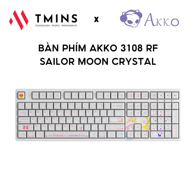 Bàn phím AKKO 3108 RF Sailor Moon Crystal (Dual-mode / AKKO CS switch) - Hàng chính hãng
