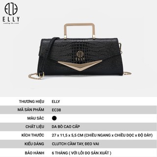 Túi clutch nữ cao cấp da thật ELLY – EC38