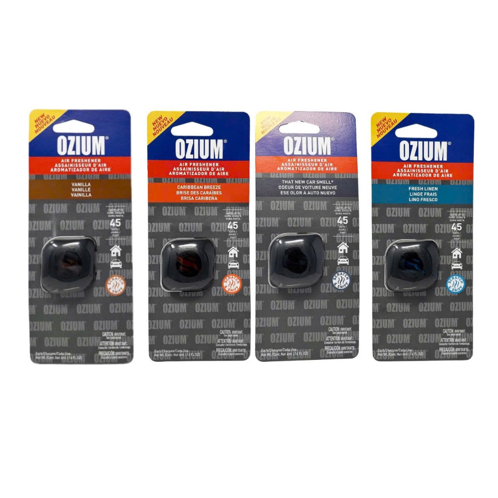 Nước hoa kẹp cửa gió điều hòa xe hơi, hiệu OZIUM, 4ml/cái.