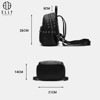 [Deal sang chảnh]  Balo nữ cao cấp da thật ELLY phù hợp đi chơi, đi làm – EB21