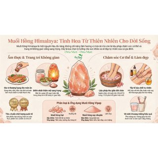 Muối hồng himalaya Vipep (200g và 250g) nấu ăn, ngâm chân, súc miệng...