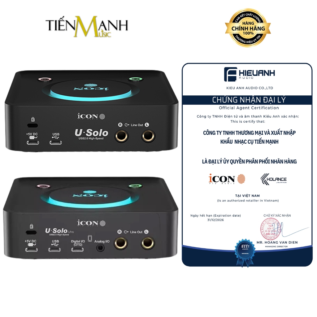 [Chính Hãng] Soundcard Icon Usolo, Usolo Live - Bộ Thu Âm Thanh Livestream Karaoke Sound Card Record