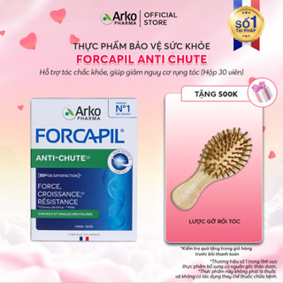 TPBVSK Arkopharma FORCAPIL ANTICHUTE - Viên uống hỗ trợ tóc chắc khỏe, cải thiện tóc yếu, gãy rụng (Hộp 30 viên)