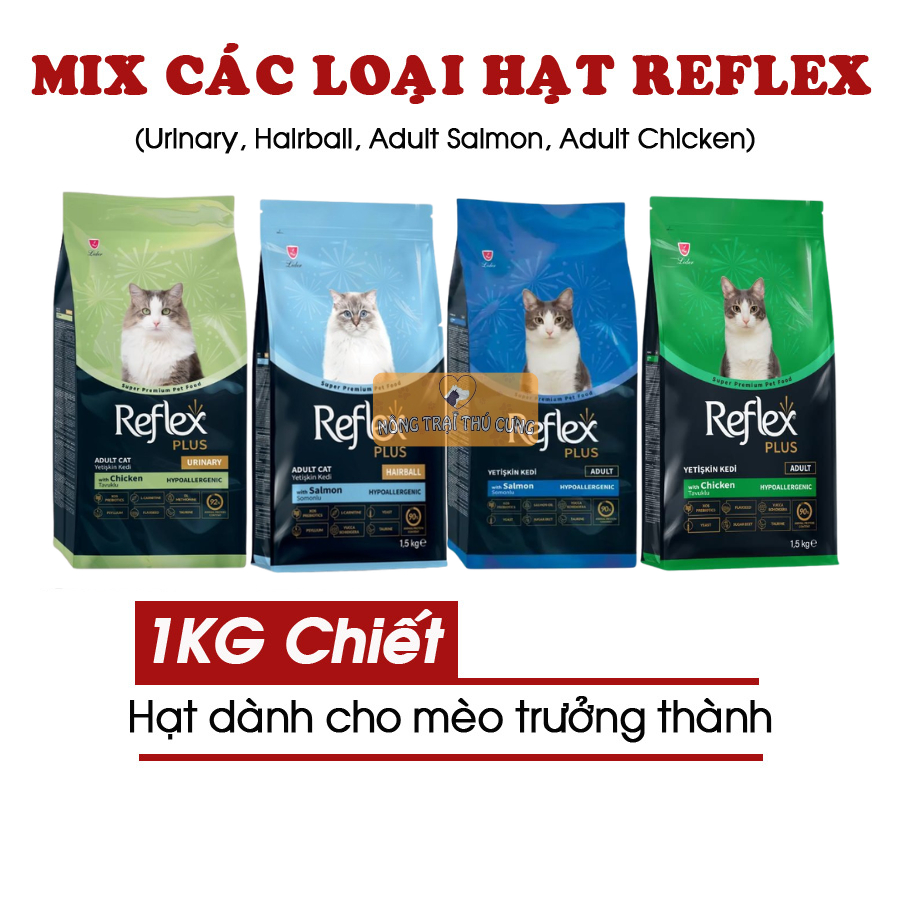 [1KG] Hạt Mix Reflex Plus 4 Loại Cho Mèo Trưởng Thành