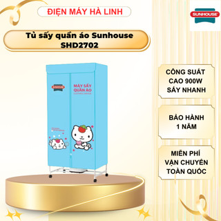 Tủ sấy quần áo sunhouse shd2702, công suất 1000w, bảo hành 12 tháng
