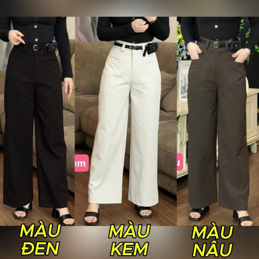 QUẦN DÁNG SUÔNG NỮ CHẤT KAKI NHẬT CAO CẤP, THANH LỊCH – MẶC CO GIÃN THOẢI MÁI, TÔN DÁNG CỰC MẠNH