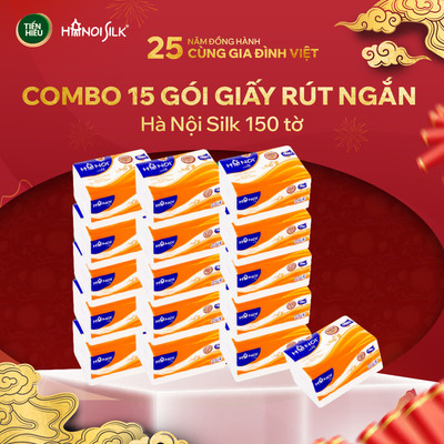 Combo Khăn Ăn Rút Hà Nội Silk Giấy 3 Lớp Làm Từ 100% Gỗ Tự Nhiên Mềm Mại Bền Dai An Toàn 150 Tờ