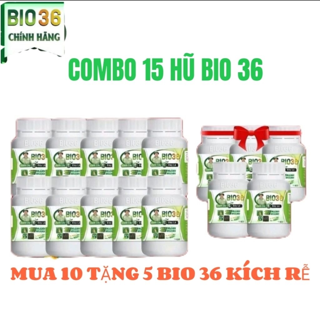 Combo 15 hũ Bio 36 (10 tặng 5). kích rễ nhanh, đi đọt nhanh, xanh cây dày lá. bio 36 kích rễ, bio 36