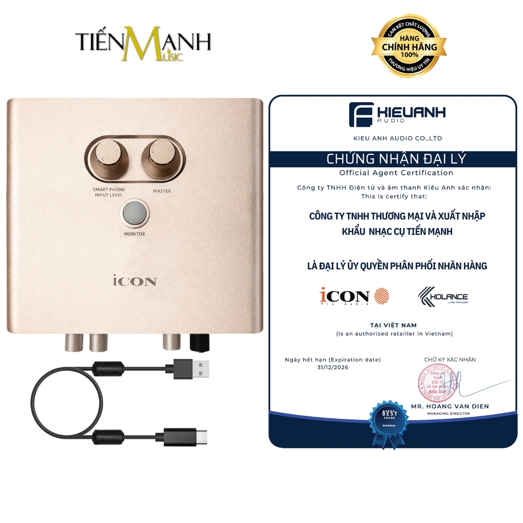 [Chính Hãng] Soundcard Icon Uports2 - Bộ Thu Âm Thanh, Livestream, Hát Karaoke Sound Card Audio Inte