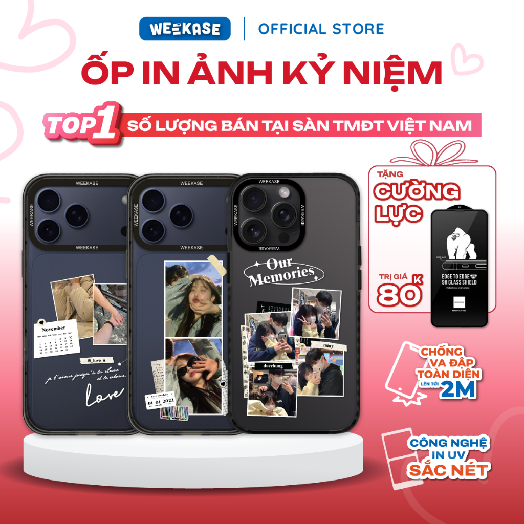 [CUSTOM] Ốp Lưng Cứng iPhone Chống Sốc Chống Va Đập WEEKASE In Ảnh Theo Yêu Cầu - Redamancy Collecti