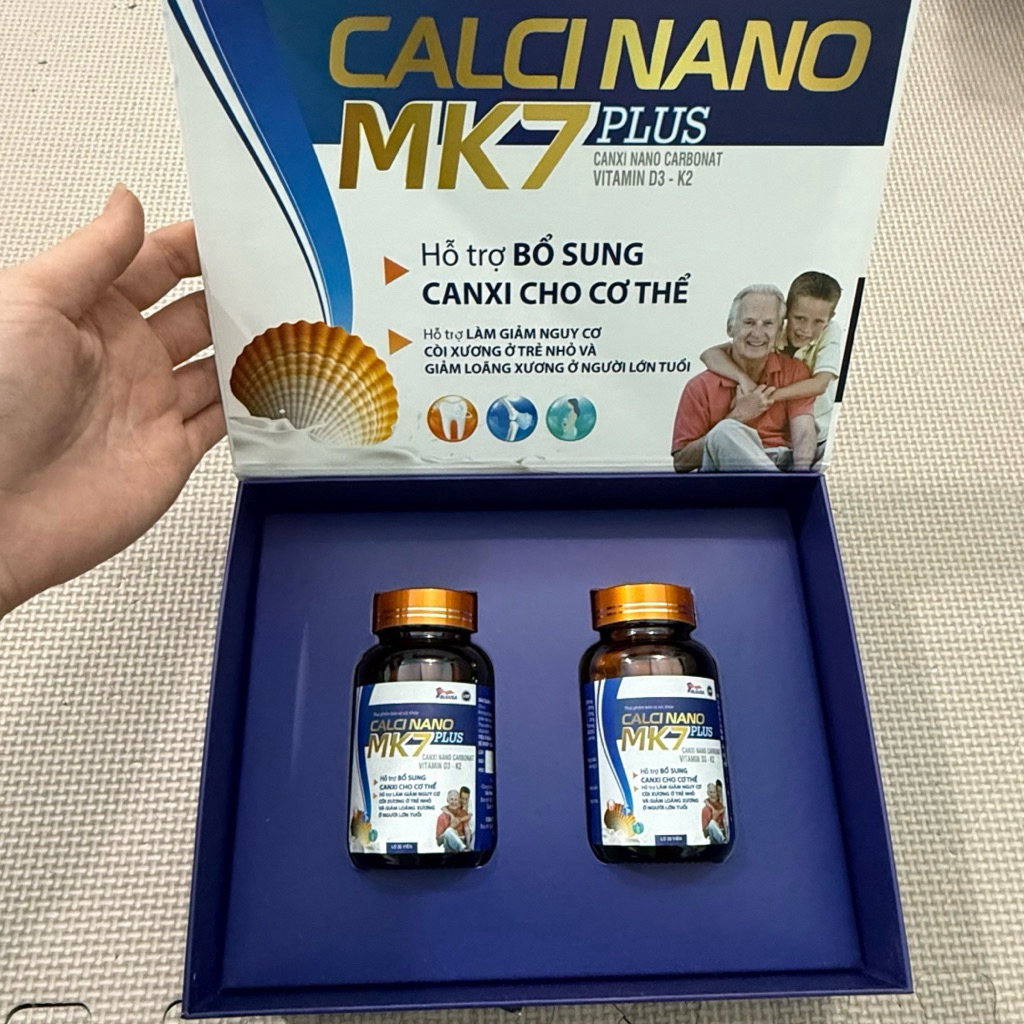 [CHÍNH HÃNG] C79344 Viên uống Calcium D3 Extra Cadimax Nanocare (Hộp 2 lọ x 30v) hỗ trợ chắc khỏe xư