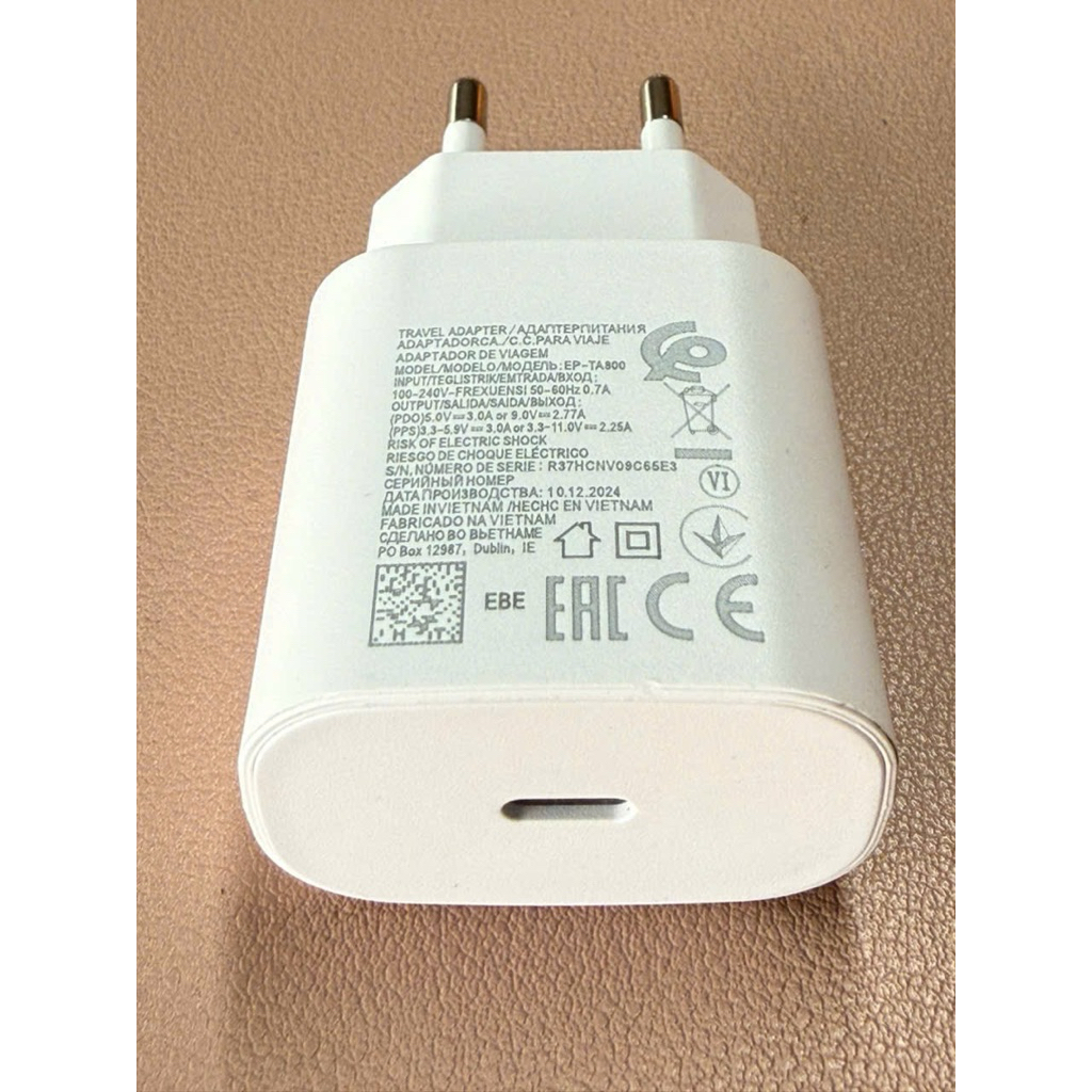 Củ Sạc Nhanh kèm  day  25W Type-C EP-TA800 PD/PPS, Adapter Sạc Cổng Type C Dùng Mọi Dây Sạc Cho Sams