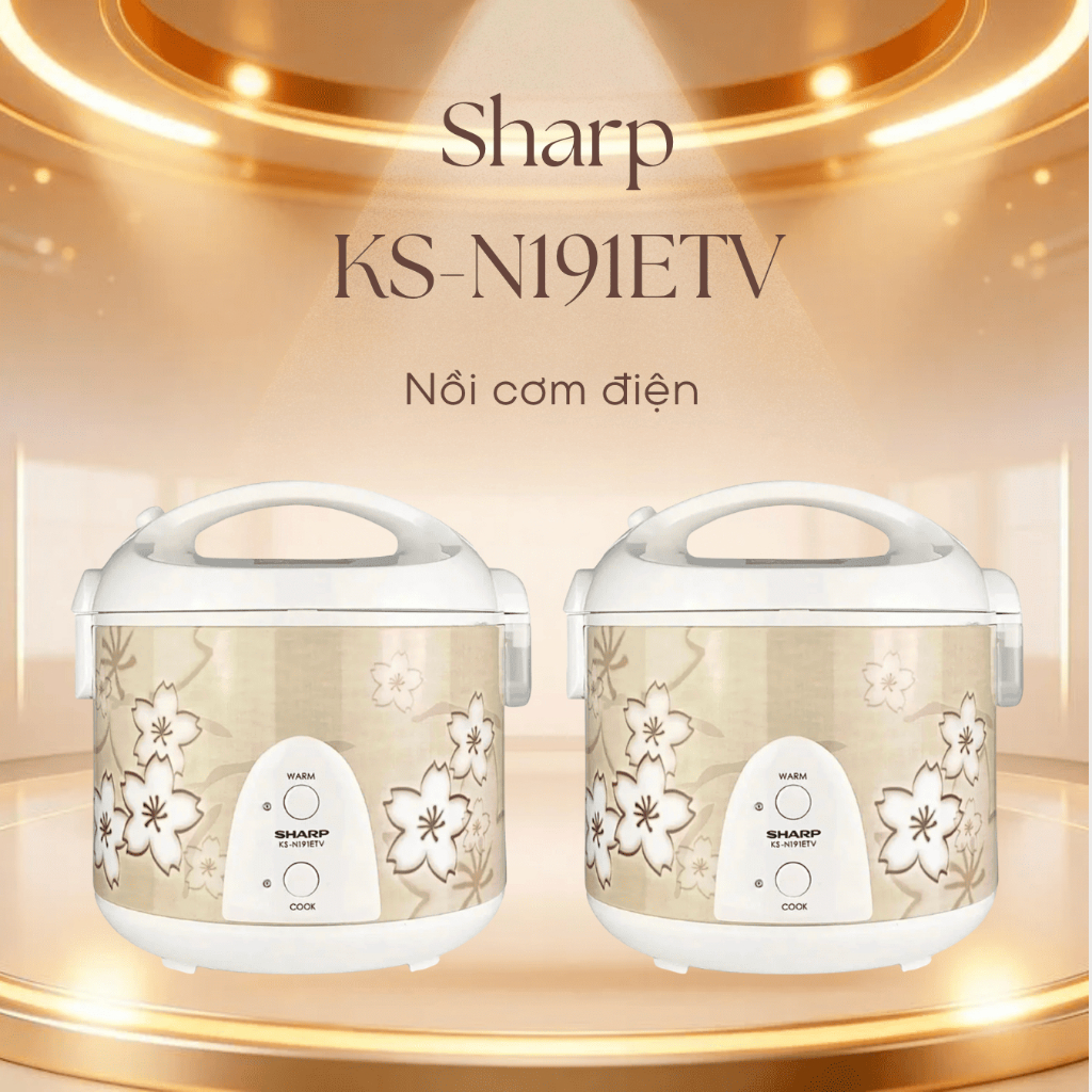 Nồi cơm điện Sharp 1.8 lít KS-N191ETV hàng chính hãng,mới 100%