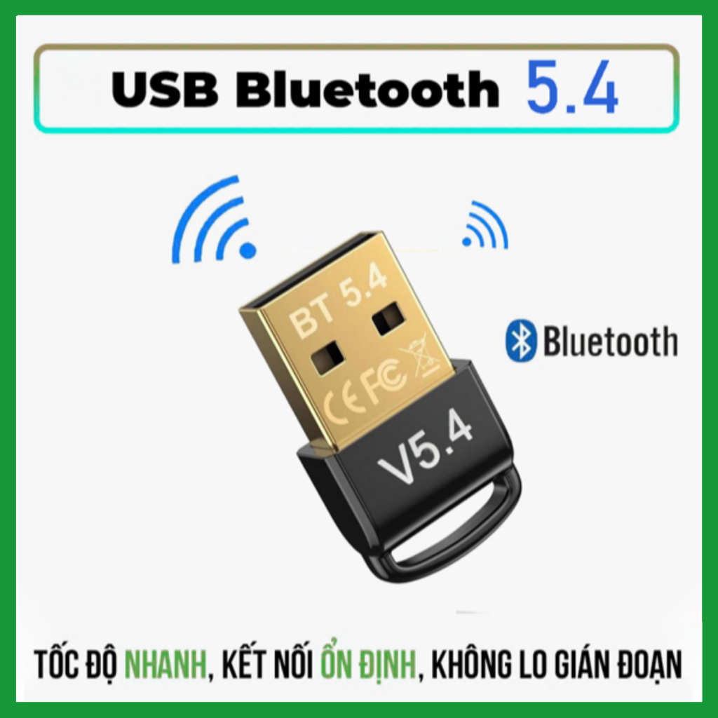 USB Bluetooth CSR 5.4 Cho PC Laptop – Kết Nối Không Dây Cho PC, Laptop, Loa, Tai Nghe