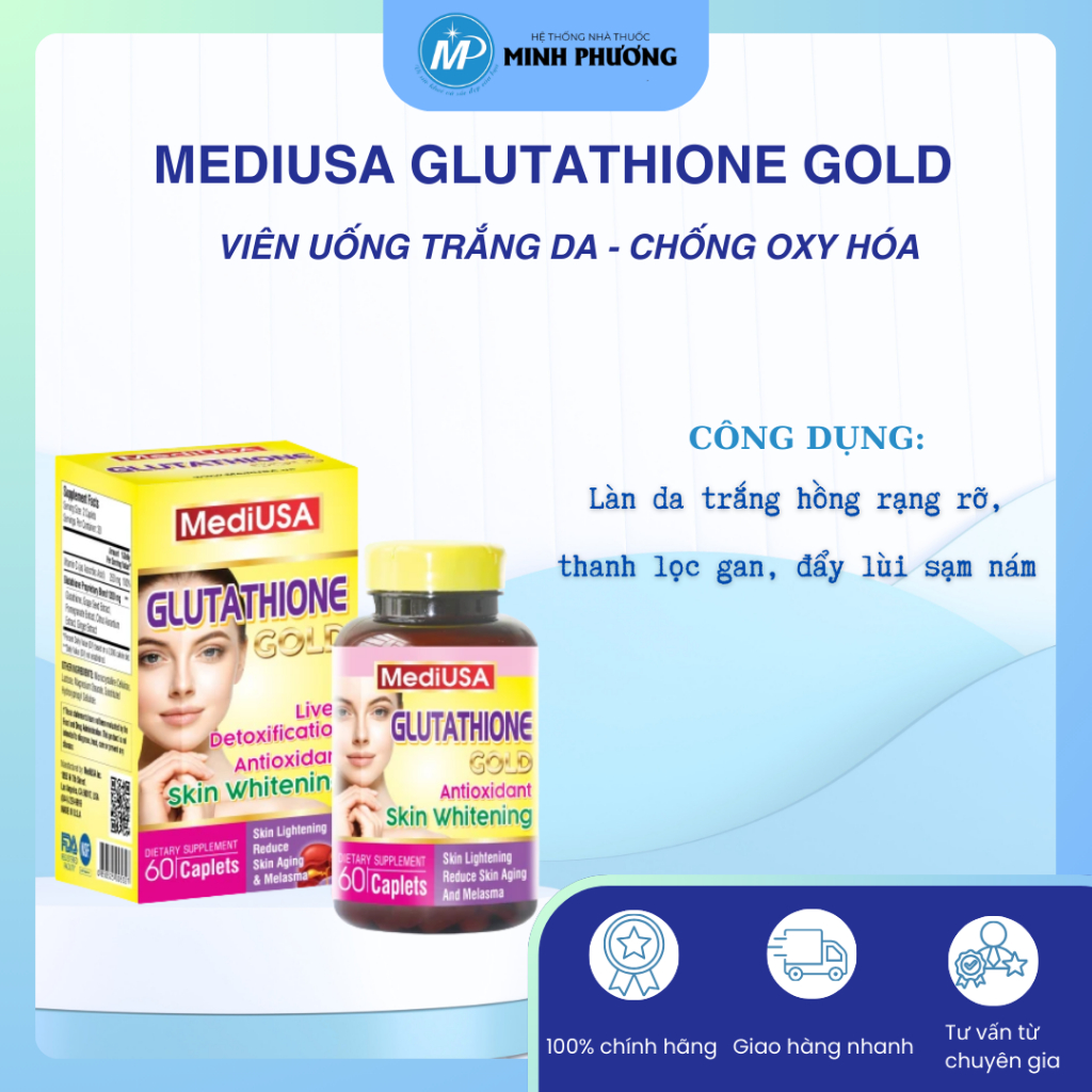 ✅ [CHÍNH HÃNG] MediUSA GLUTATHIONE GOLD - 60 viên
