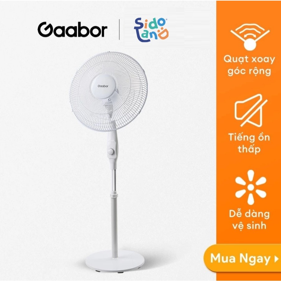 Quạt đứng Gaabor 5 cánh FM430M-WH05A 45W- 3 tốc độ gió - Chính hãng