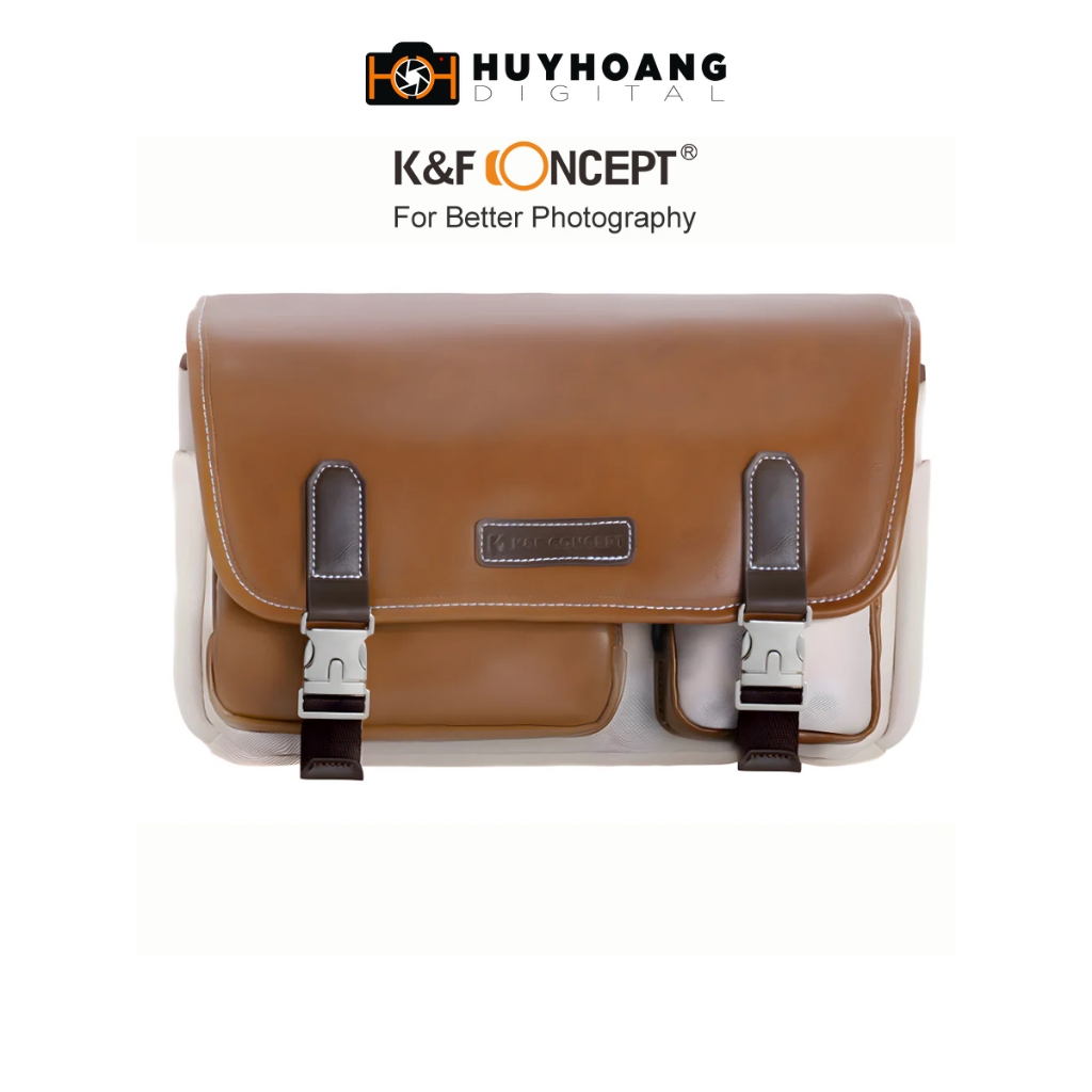 Túi đựng máy ảnh K&F CONCEPT Urban Wander 11| KF13.142 - White Brown