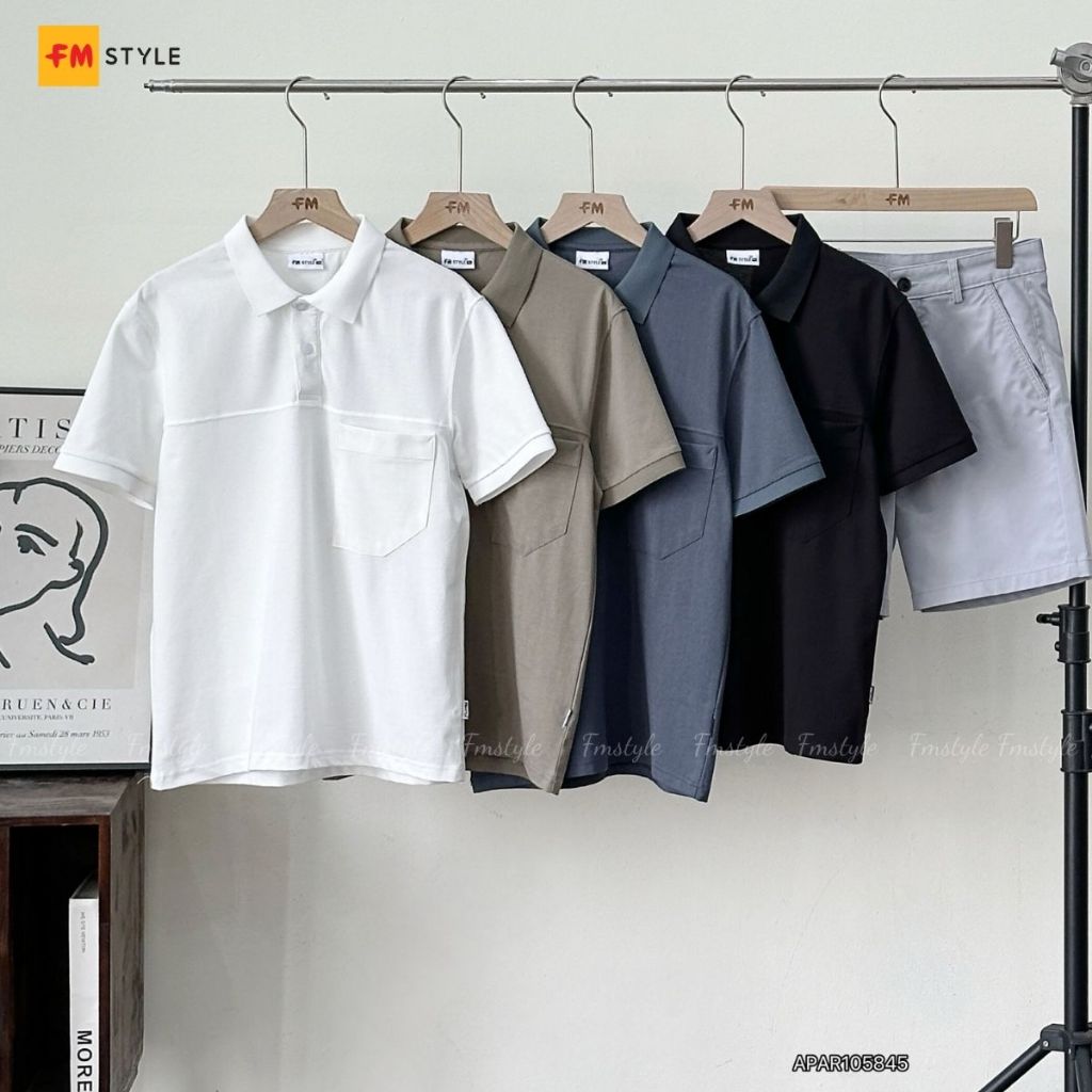 Áo Polo Nam Regular FMSTYLE - Phối Túi Vintage, Form Trơn Basic Dễ Mang Dễ Phối 25121466