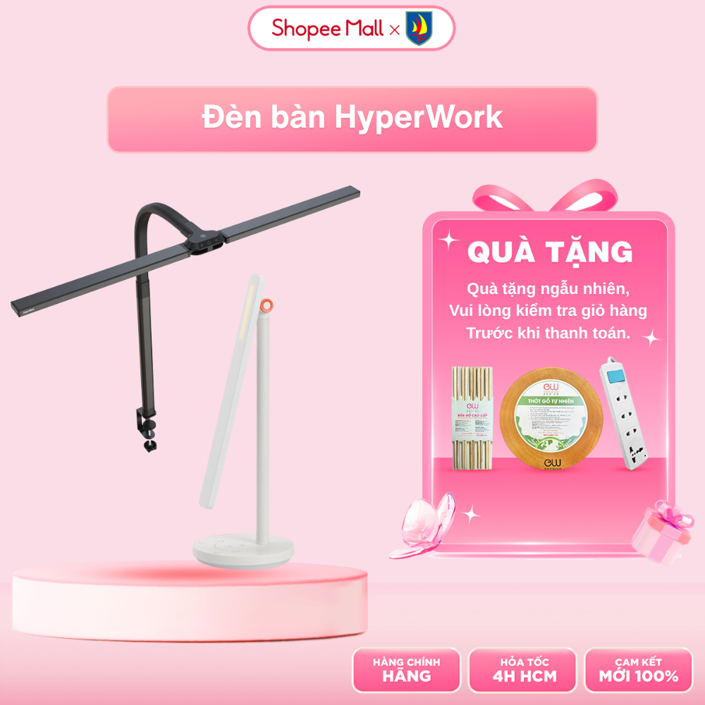 Đèn bàn HyperWork Nova/ Luna HPW-DL02/DL01 - Hàng Chính Hãng
