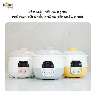 Nồi Nấu Chậm 0,8L Bear Chính Hãng Đa Năng Nấu Cháo, Chưng Yến Bản TIẾNG VIỆT Bảo Hành 18 Tháng - SUBE001