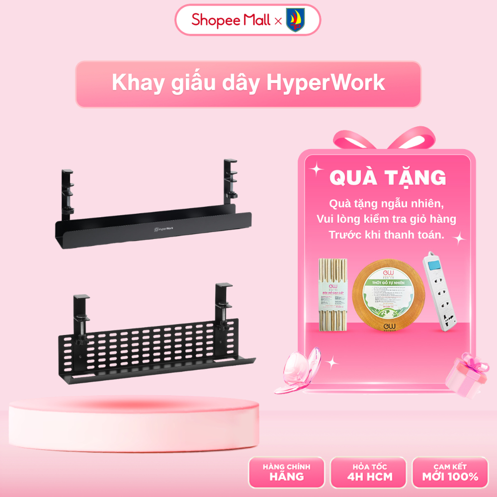 Khay giấu dây kẹp bàn / nam châm HyperWork  CM03 XL/CM03/CM02/CM01 - Hàng chính hãng