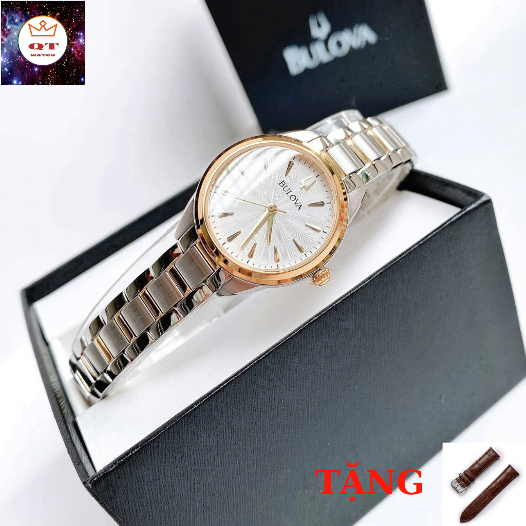 Đồng Hồ Nữ Bulova 98L277 Chính Hãng Tặng Kèm Dây Da Cao Cấp
