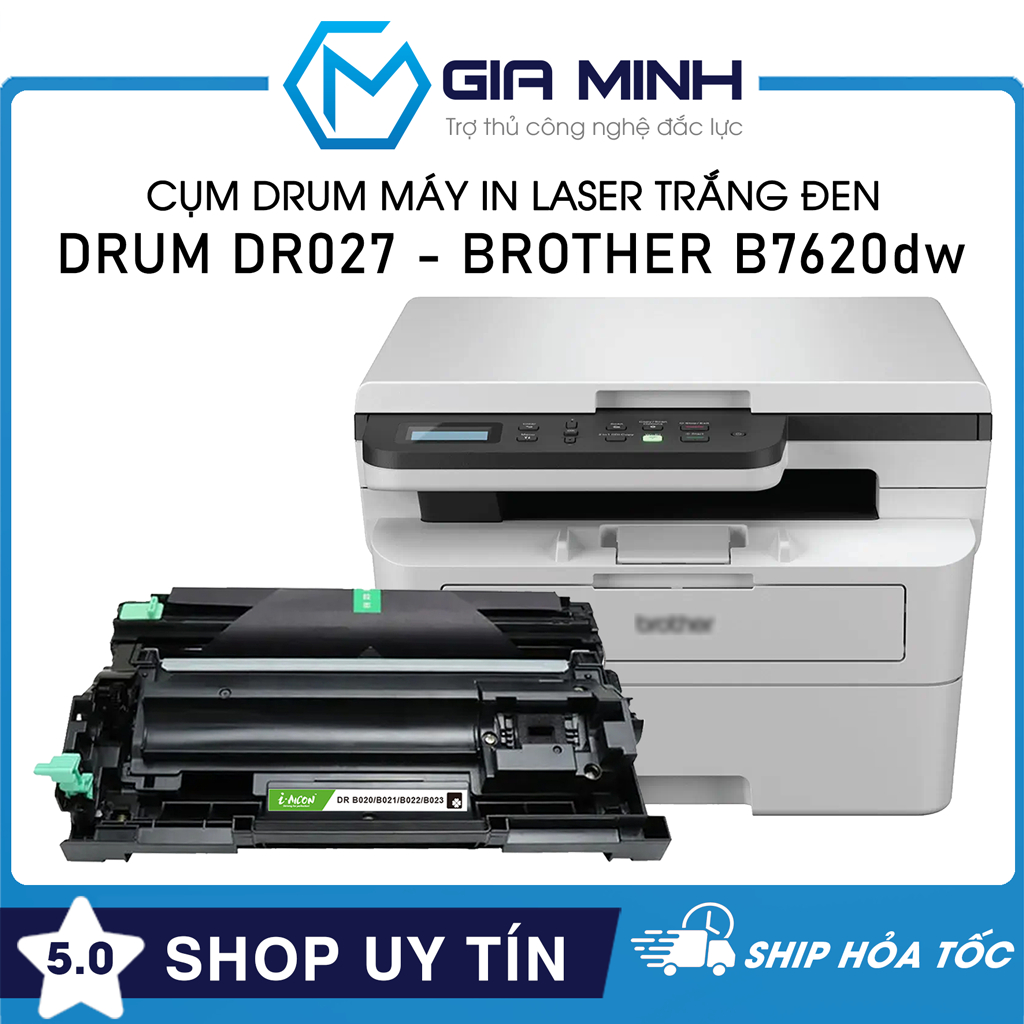 Cụm Drum Brother DR027 - Tương Thích Máy In Laser Brother B7620dw - Full VAT - Full Box