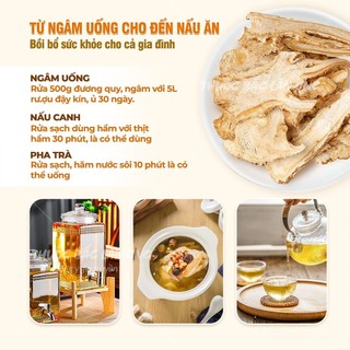 Đương quy thái lát 200g, quy phiến mỏng, khô, thơm, sạch. - Lãn Ông